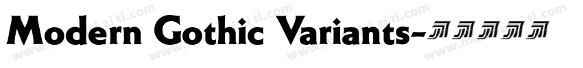 Modern Gothic Variants字体转换
